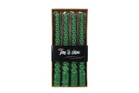 Tafelkaars x4 twist 4uur 2x2x20cm - dennen groen