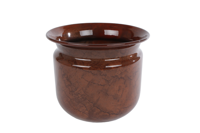 Bloempot martie l terra metaal 16x16x14cm