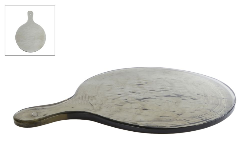 Borrelplank onderbord bob bruin glas 40cm