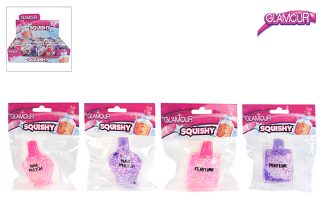 Glamour squishy squeeze flaske parfume neglelak 7cm 2 assorteret