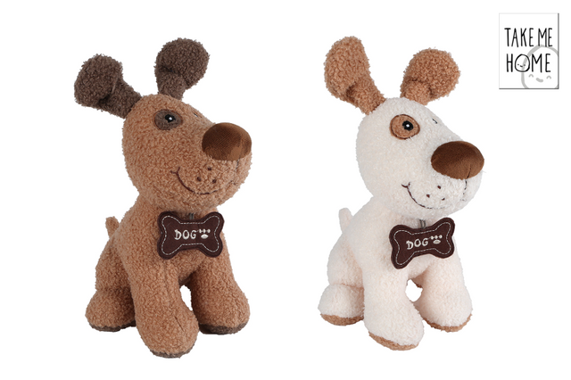 Take me home hond pluche 2ass 30cm