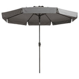 Madison Parasol Flores luksusrunde 300 cm lysegrå