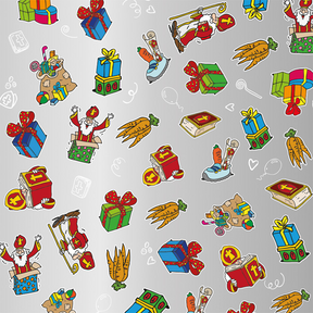 Apparaatrol sint kado zilver 200mx30cm