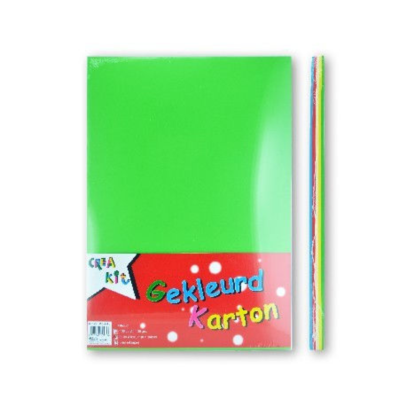 Crea-kit gekleurd karton a4 120 gr 100 vel