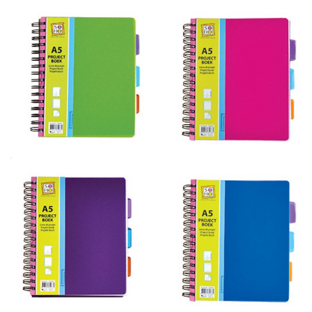 Soho projectboek a5 3tabs 200vel