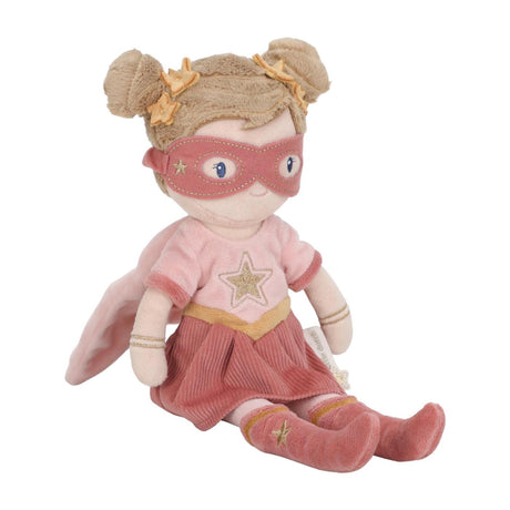 Little dutch superhero knuffelpop rosa - 35 cm