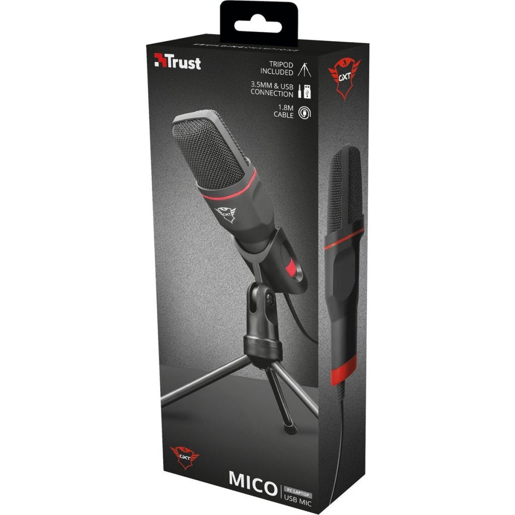 Tillid GXT 212 MICO USB MICROPHONE Sort rød