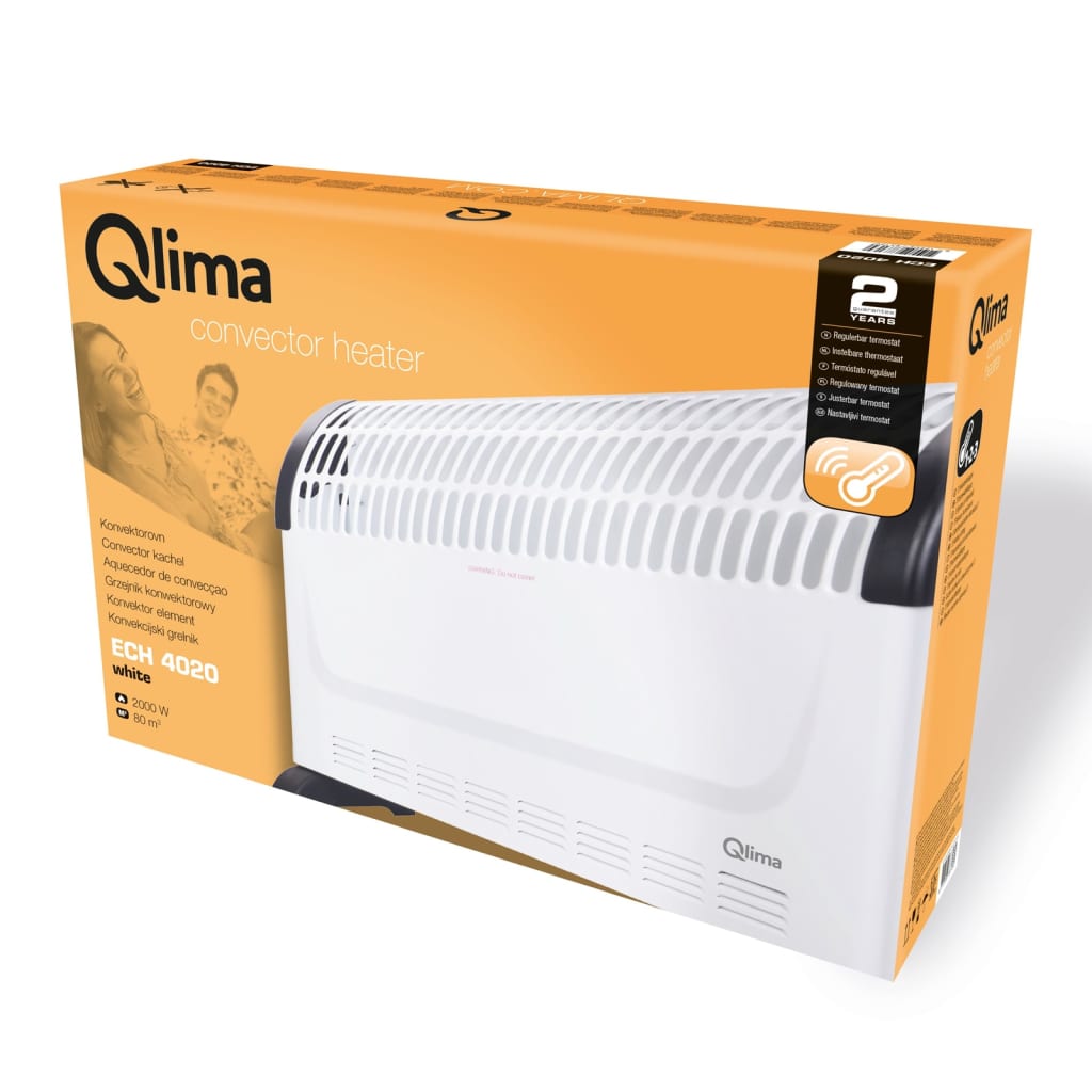 Qlima qlima konvektoropvarmning ECH 4020 ELEKTRISK 2000 W Hvid