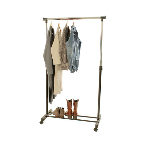 V-delt tøjstativ 84x170x43 cm sort