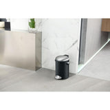 Eko vepa bins belle deluxe pedalspand 3l sort sølv
