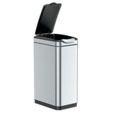 Eko Waste Bin Touch Bar Tina 30 L Mat Silver Colored