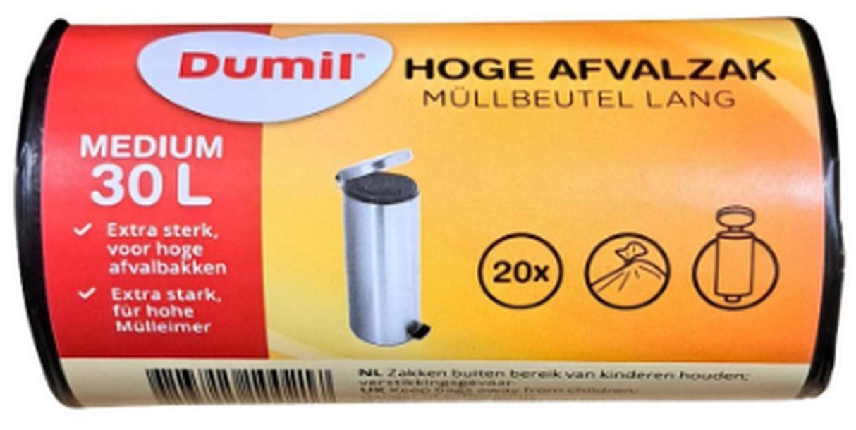 Dumil høje affaldssække m 30l rulle á 20 stk
