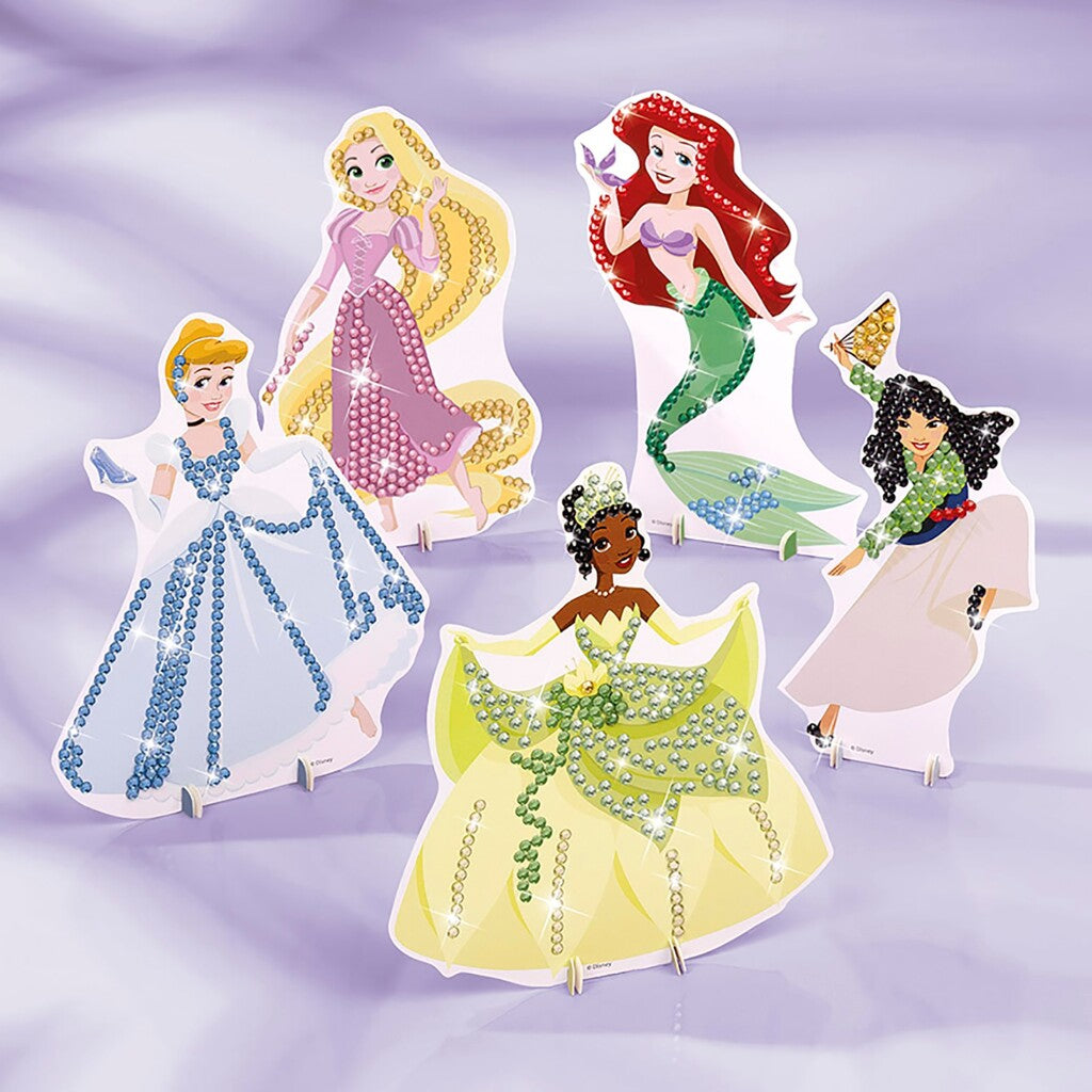 Totum Disney prinsessehåndværkssæt 5 modeprinsesser dekorerer med 1000+ rhinsten - diamantmalerhåndværk kreativt legetøj