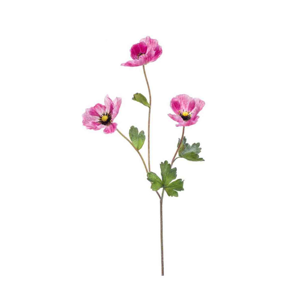 Grundlæggende kunstig blomstervalmue 70 cm fuchsia