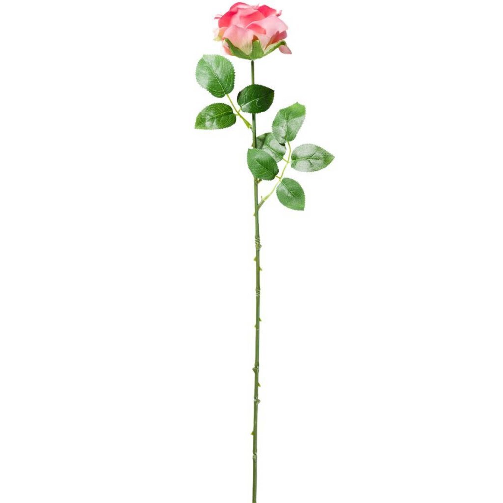 Basic kunstig blomsterrose 54 cm pink