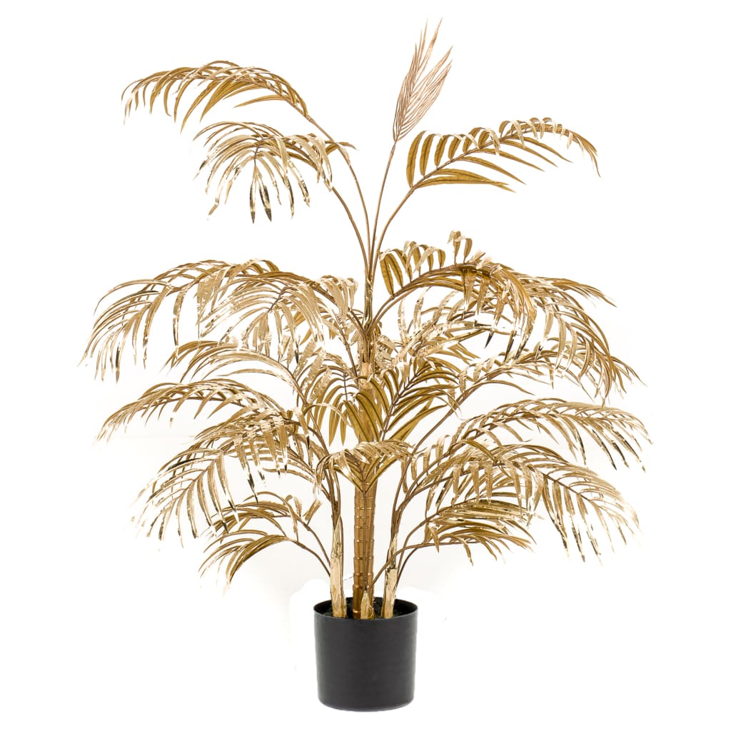 Emerald Art Plant Areca Palm Tree 105 cm guldfarvet