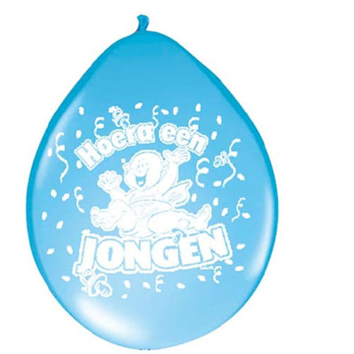 Grundballon hurra en dreng 30cm 8 stk