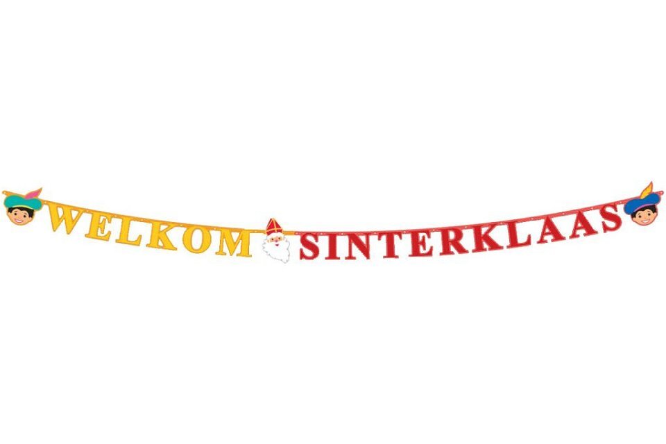 Sinterklaas saint and piet velkomststreamer 3m