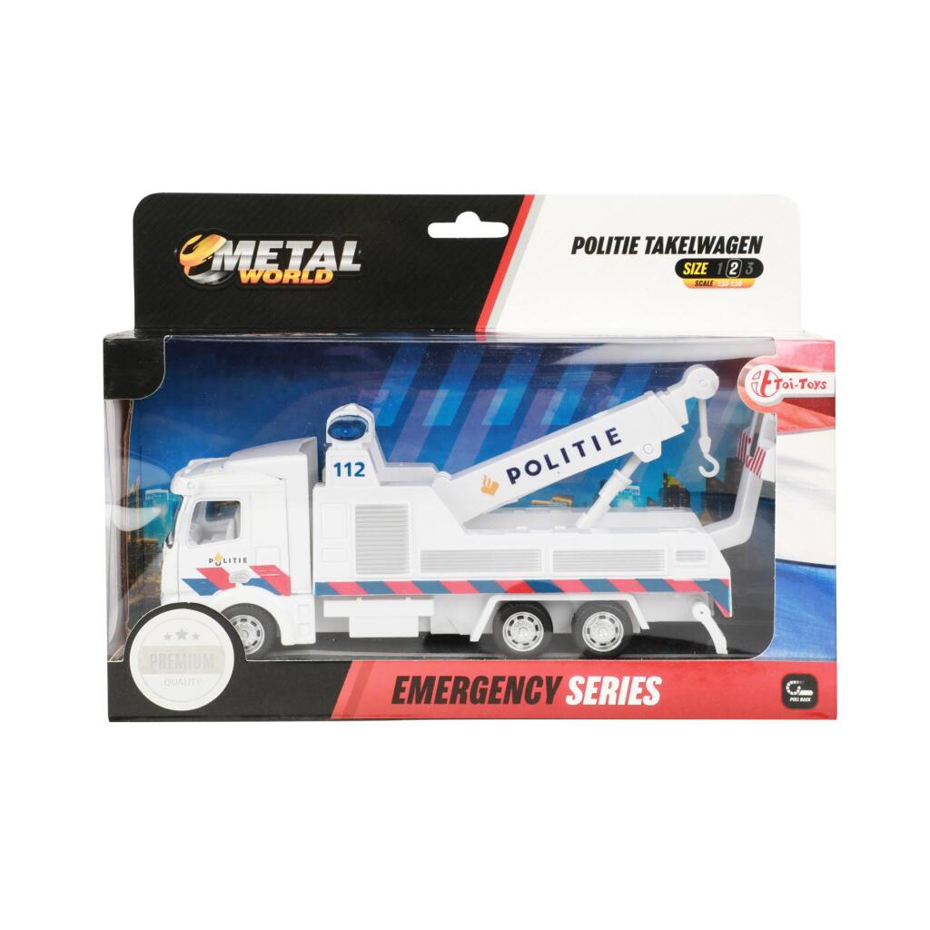 Toi-Toys Police Sleep Truck, der kastede Holland trækker tilbage