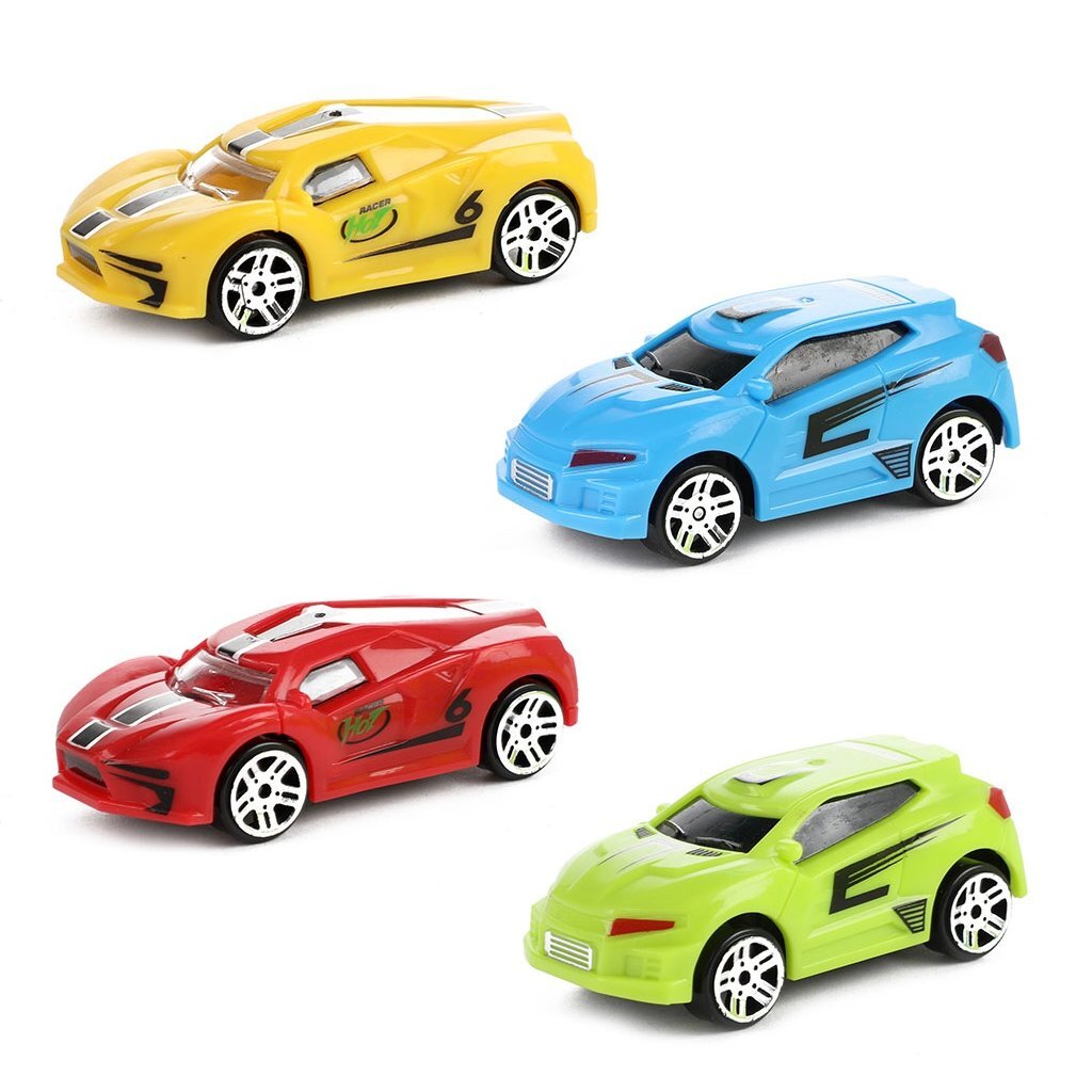 Turbo racer samlekuffert med biler og legetæppe, 6 stk.