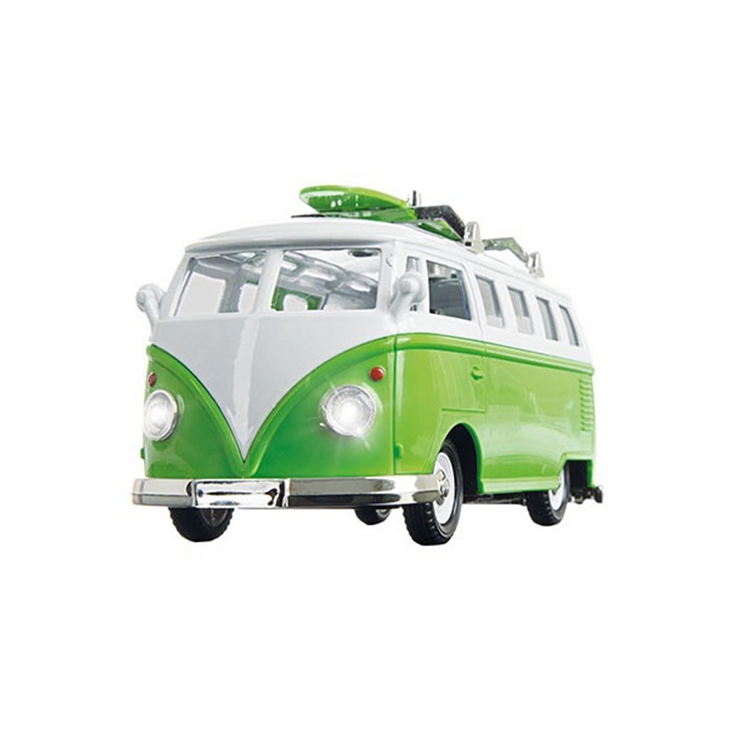 Metal VW bus + lys og lyd assorteret