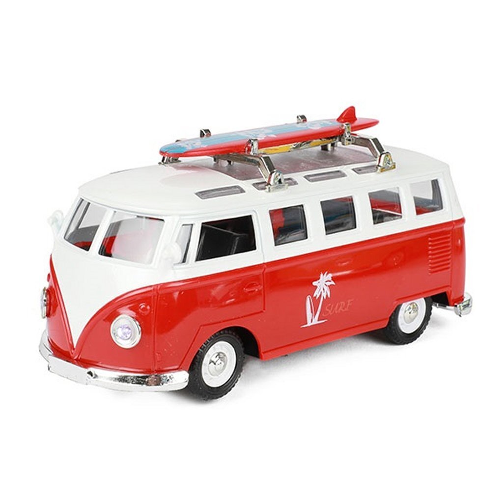Metal VW bus + lys og lyd assorteret