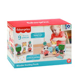 Fisher price 3D træstablingspuslespil 9 brikker
