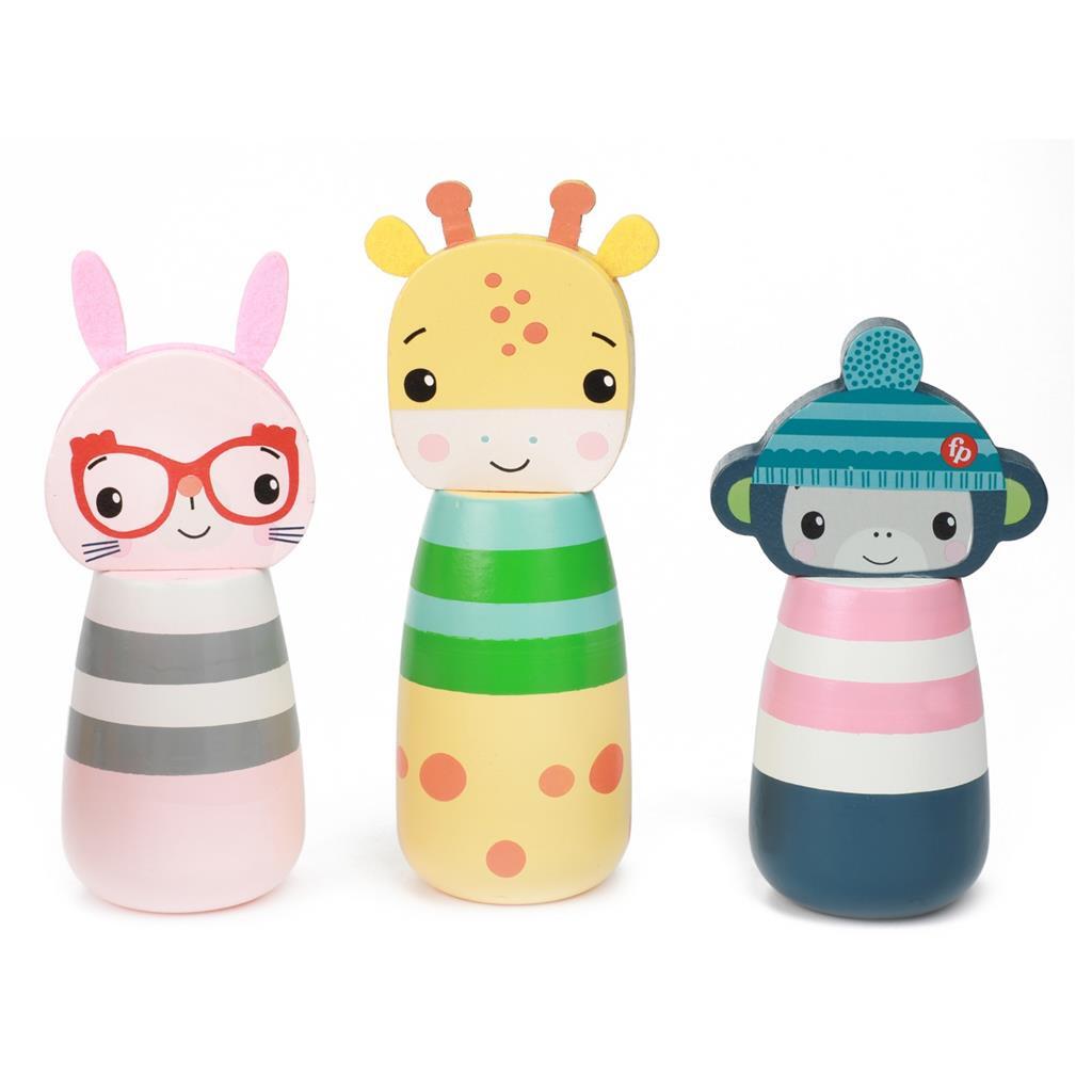 Fisher Price Houten Kegel Game Animals