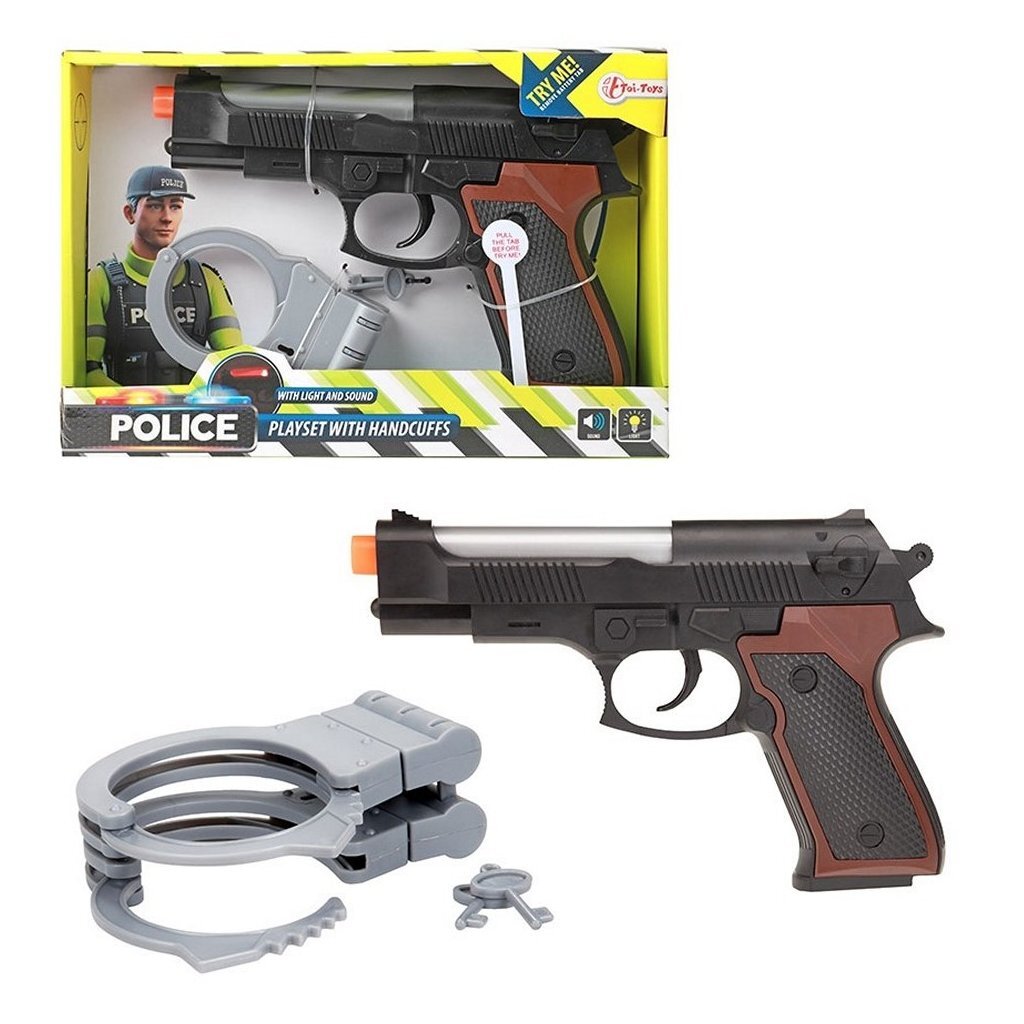 TOI-TOYS Politiet sæt + lys og lyd
