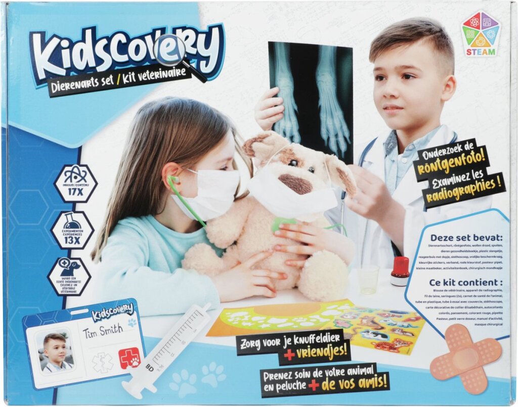 Kidscovery eksperiment dyrlæge sæt xl