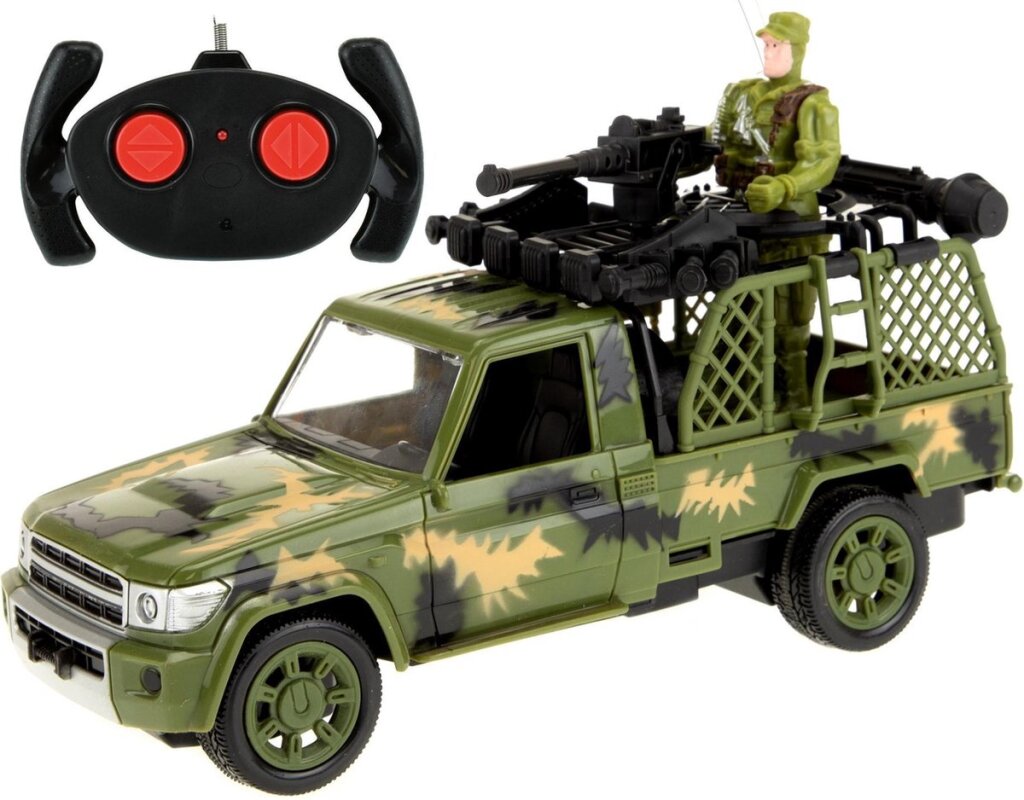 Hærens bil jeep soldat med soldat rc