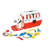 Toi-toys hvalp i rejsekurv + dyrlægetilbehør