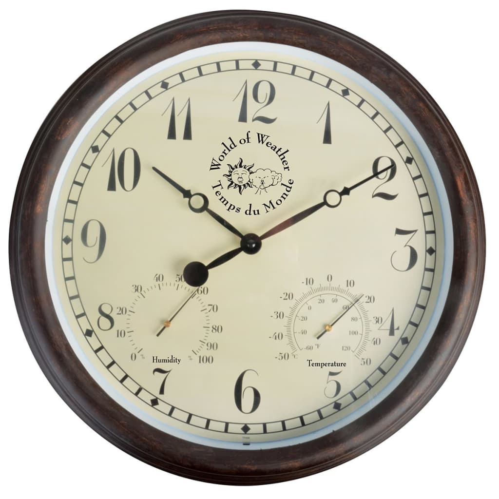 Esschert designstationer ur med termohygrometer 30,5 cm TF008