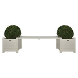 Esschert Design Bank med planter hvid CF33W