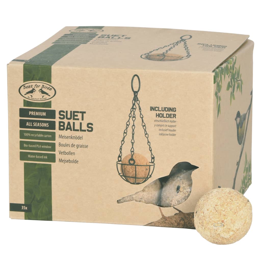 Esschert Design Bird Fat Balls 4-sæson inklusive indehaver