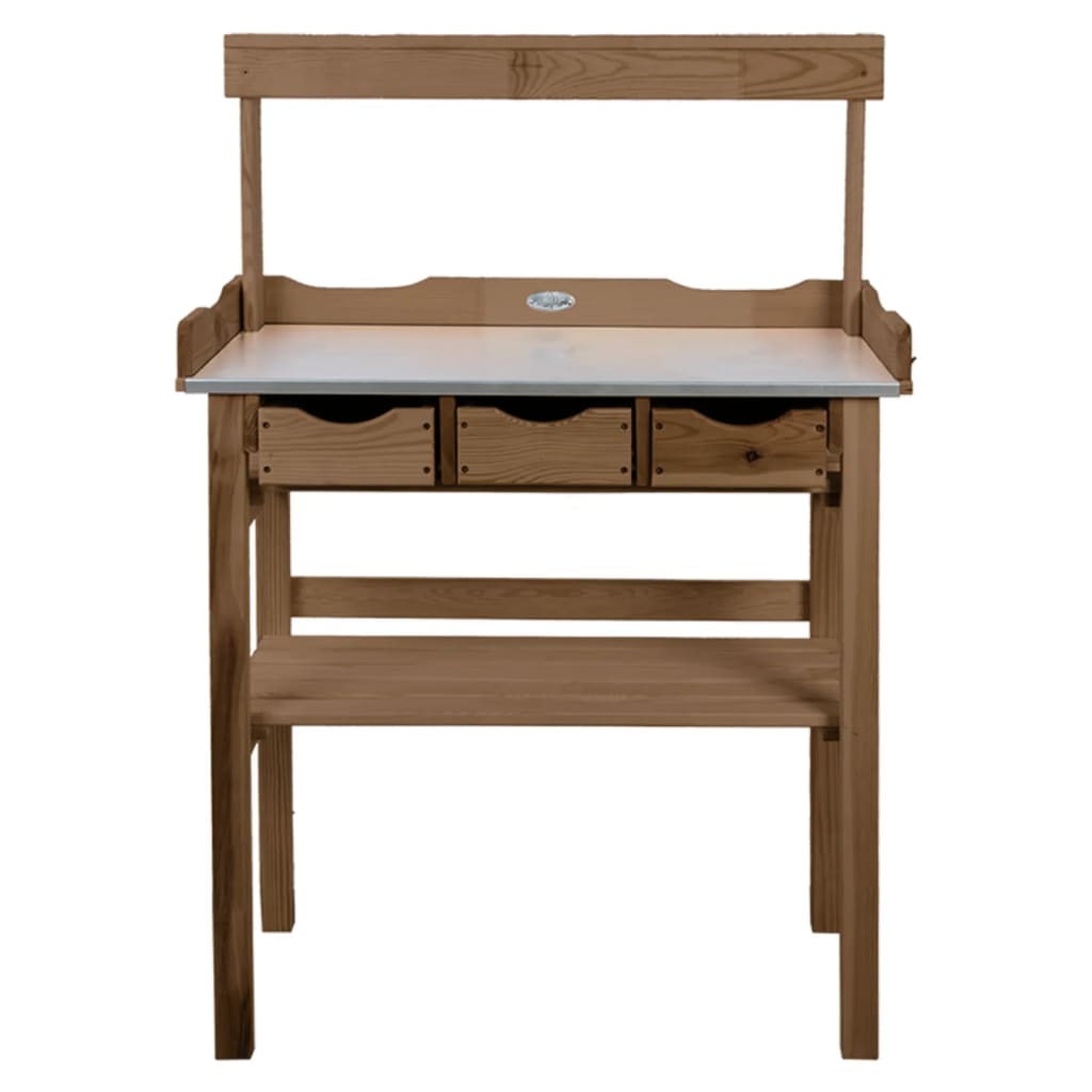 Esschert Design Botto Table med skuffe og rackbrun