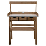 Esschert Design Botto Table med skuffe og rackbrun