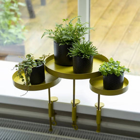 Esschert Design Plant Blad med klemme omkring L guldfarvet