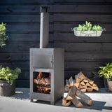 Esschert designterrasse komfur med pizza ovn sort