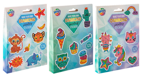 Creative Craft Group laver dine egne klistermærker med diamantmaleri, 12dlg.