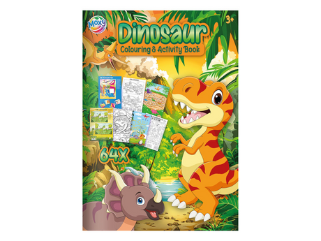 Kreativ håndværksgruppe Farve og aktivitetsbog Dino, 64Pag.