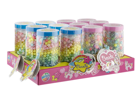 Totum perlesæt legetøj moxy perler i tube 200 gram creative.