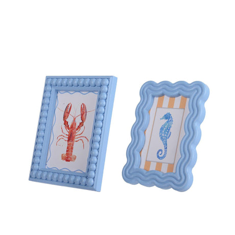 Decoris maleri blåt træ 2x14x19cm