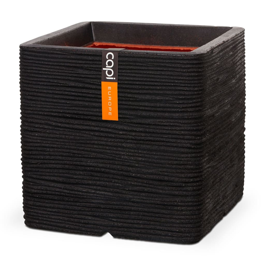 Capi planter Nature Rib Square 50x50 cm sort