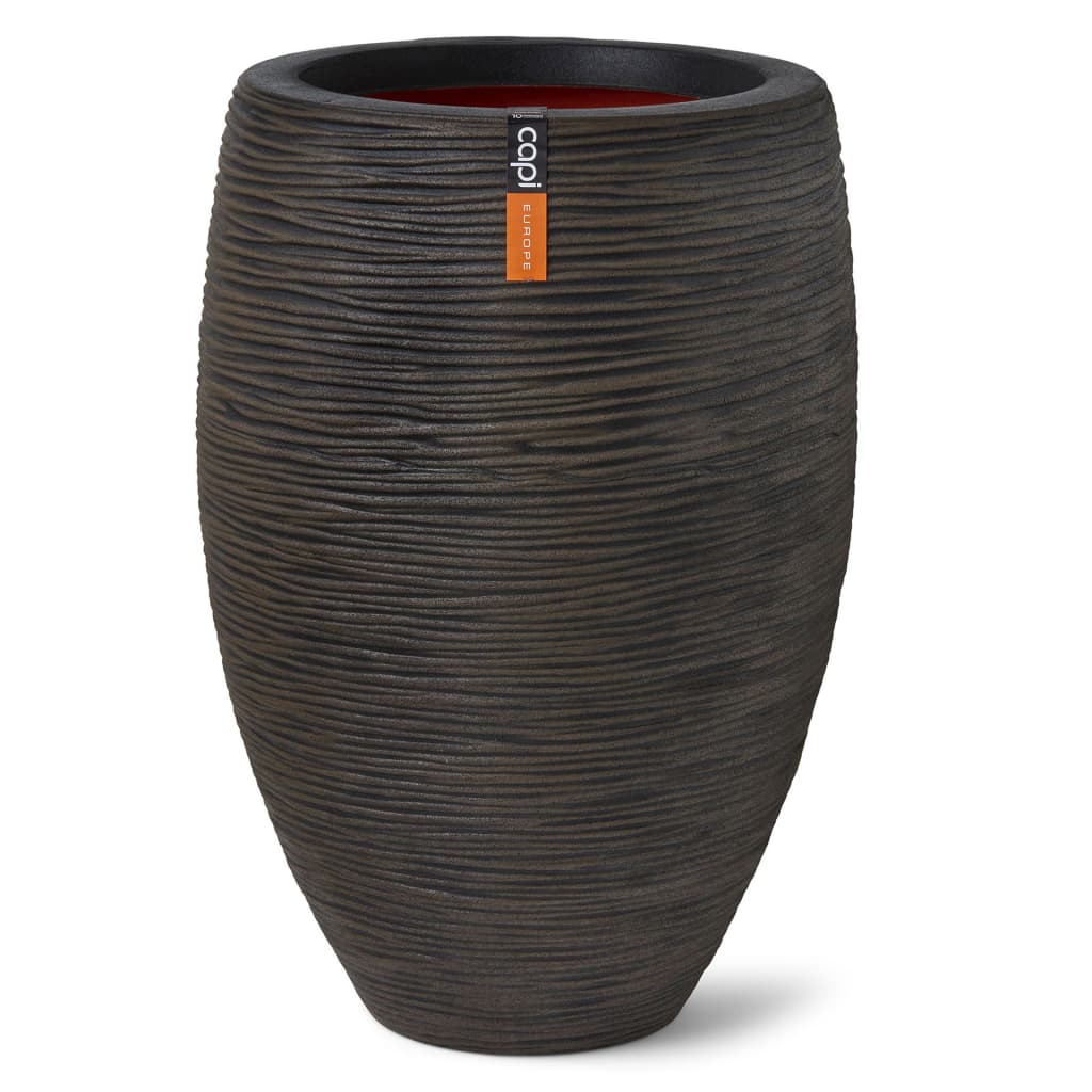 Capi capi blomsterpot natur rib elegant deluxe 45x72 cm mørkebrun