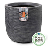 CAPI PLANTER VASK RIB 43X41 CM GREY
