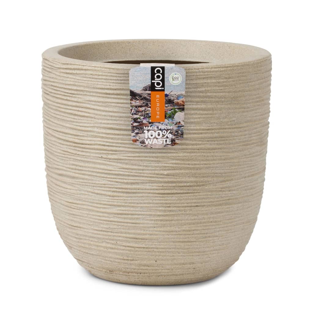 Capi blomstrende affald ribben 35x34 cm terrazzo beige