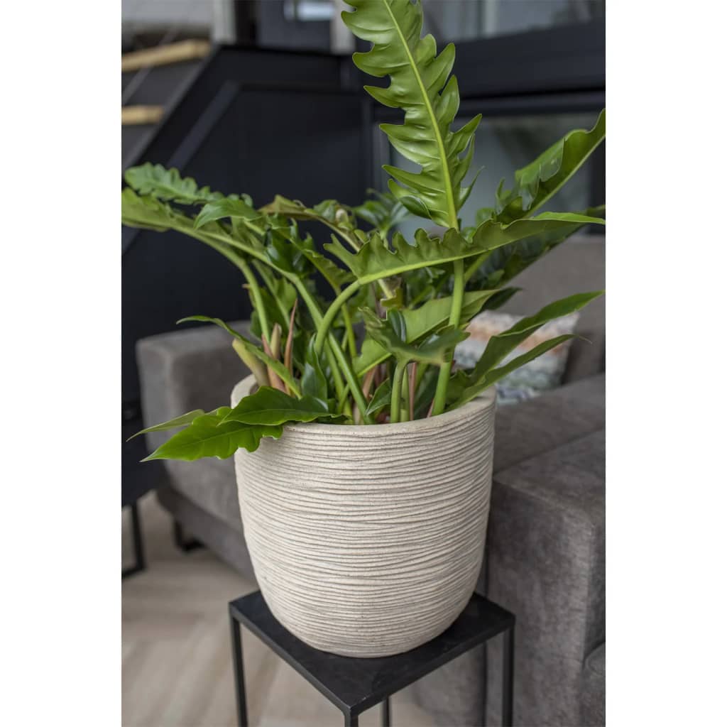 Capi blomstrende affald ribben 35x34 cm terrazzo beige