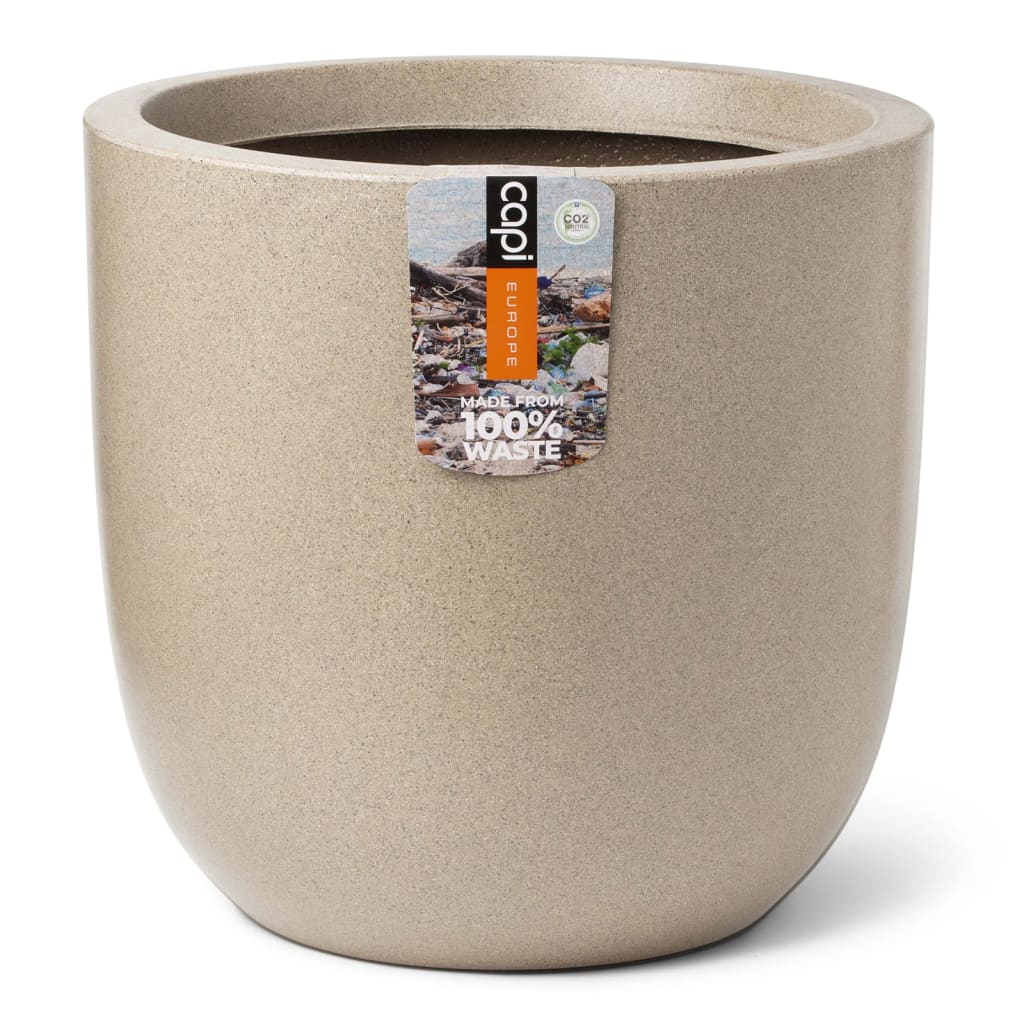 Capi planter vask glat 35x34 cm terrazzo beige
