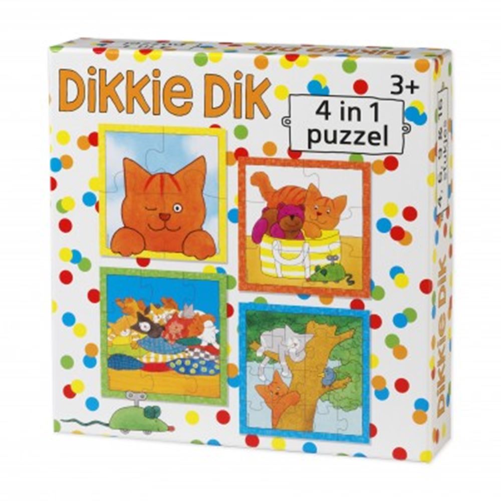 Bambolino dikkie dik puslespil 4 i 1. konfetti 3+